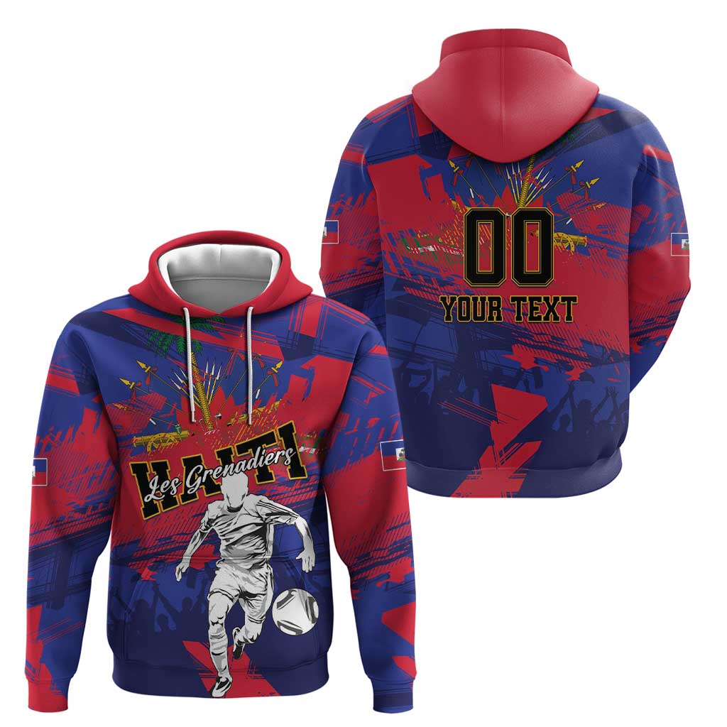 Custom Ekip Foutbol Ayiti 2026 Hoodie Haiti Grenadye Alaso - Wonder Print Shop
