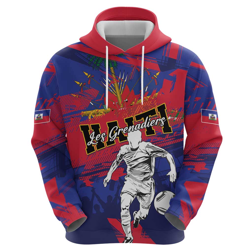 Custom Ekip Foutbol Ayiti 2026 Hoodie Haiti Grenadye Alaso - Wonder Print Shop