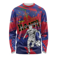 Custom Ekip Foutbol Ayiti 2026 Long Sleeve Shirt Haiti Grenadye Alaso - Wonder Print Shop