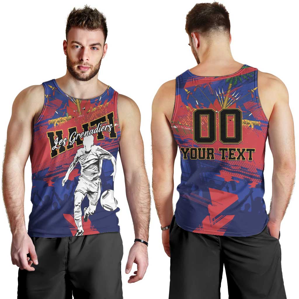 Custom Ekip Foutbol Ayiti 2026 Men Tank Top Haiti Grenadye Alaso - undefined