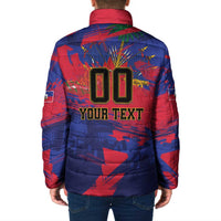 Custom Ekip Foutbol Ayiti 2026 Padded Jacket Haiti Grenadye Alaso - Wonder Print Shop