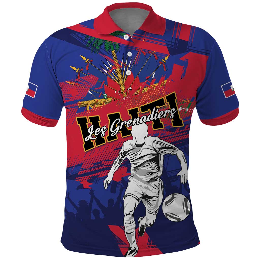 Custom Ekip Foutbol Ayiti 2026 Polo Shirt Haiti Grenadye Alaso - Wonder Print Shop