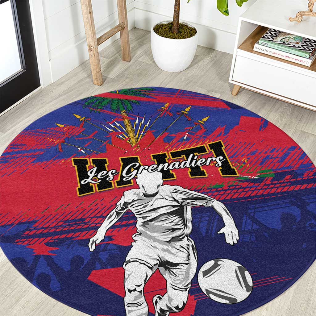 Ekip Foutbol Ayiti 2026 Round Carpet Haiti Grenadye Alaso - Wonder Print Shop