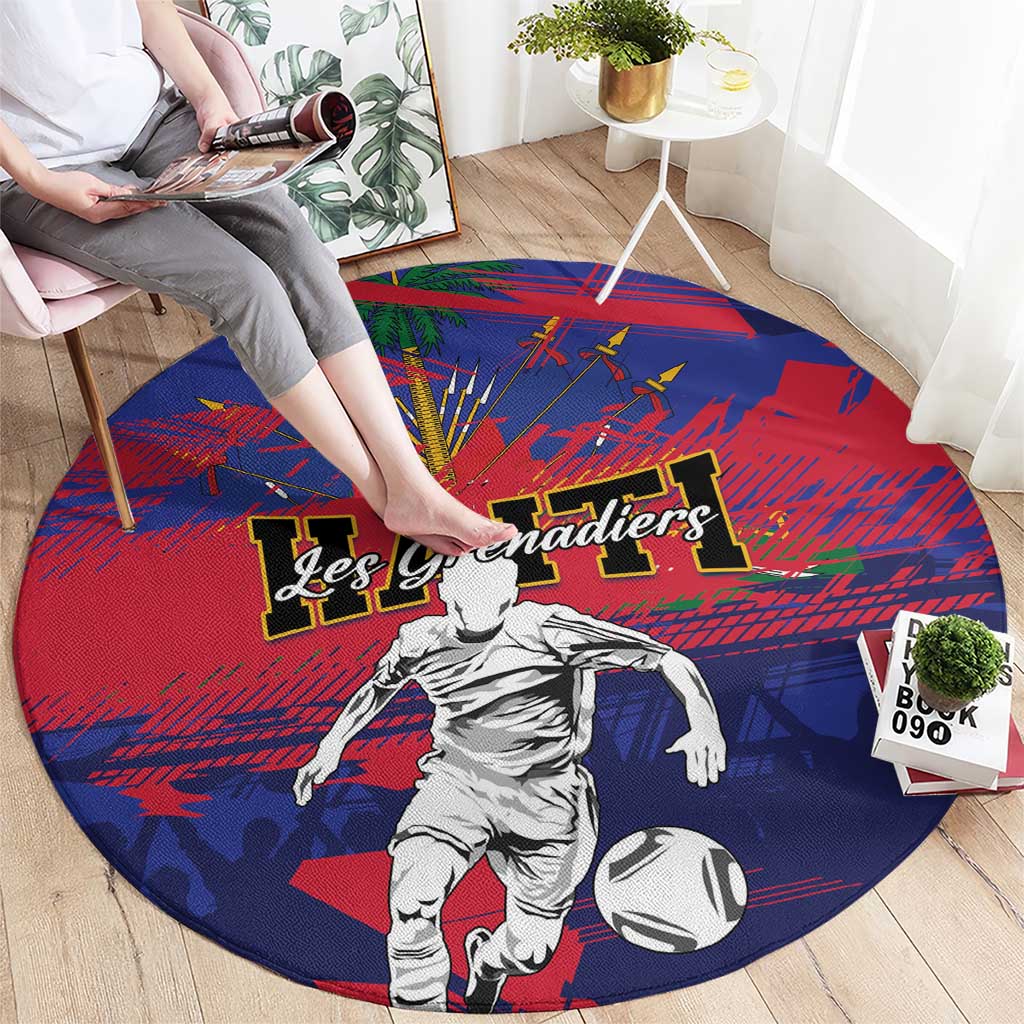 Ekip Foutbol Ayiti 2026 Round Carpet Haiti Grenadye Alaso - Wonder Print Shop