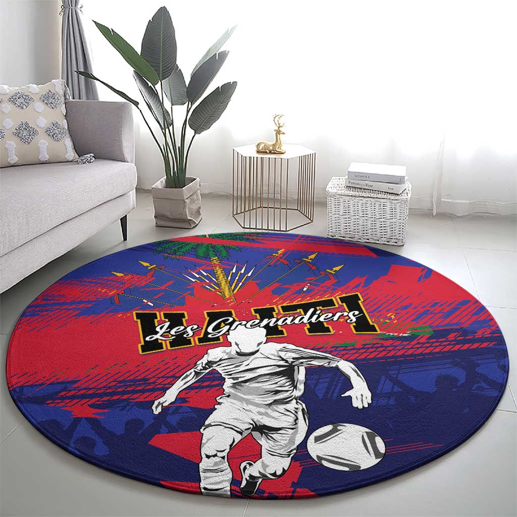 Ekip Foutbol Ayiti 2026 Round Carpet Haiti Grenadye Alaso - Wonder Print Shop