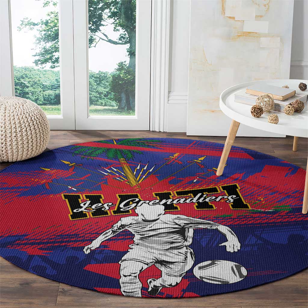 Ekip Foutbol Ayiti 2026 Round Carpet Haiti Grenadye Alaso - Wonder Print Shop