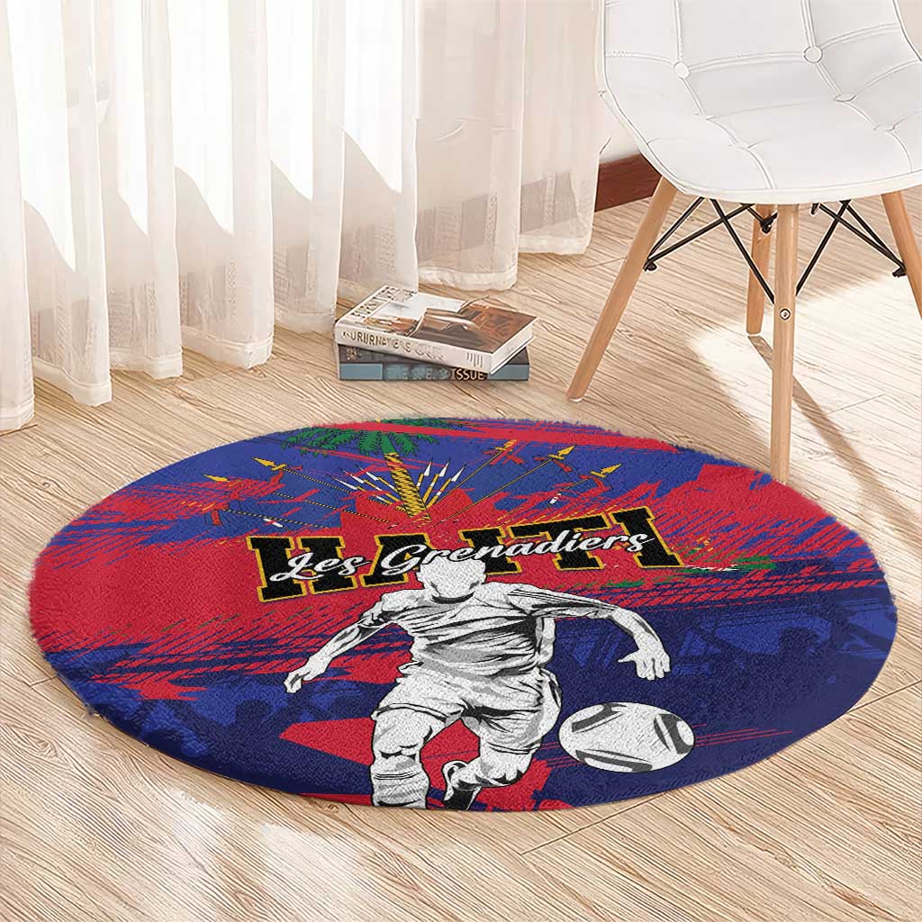 Ekip Foutbol Ayiti 2026 Round Carpet Haiti Grenadye Alaso - Wonder Print Shop