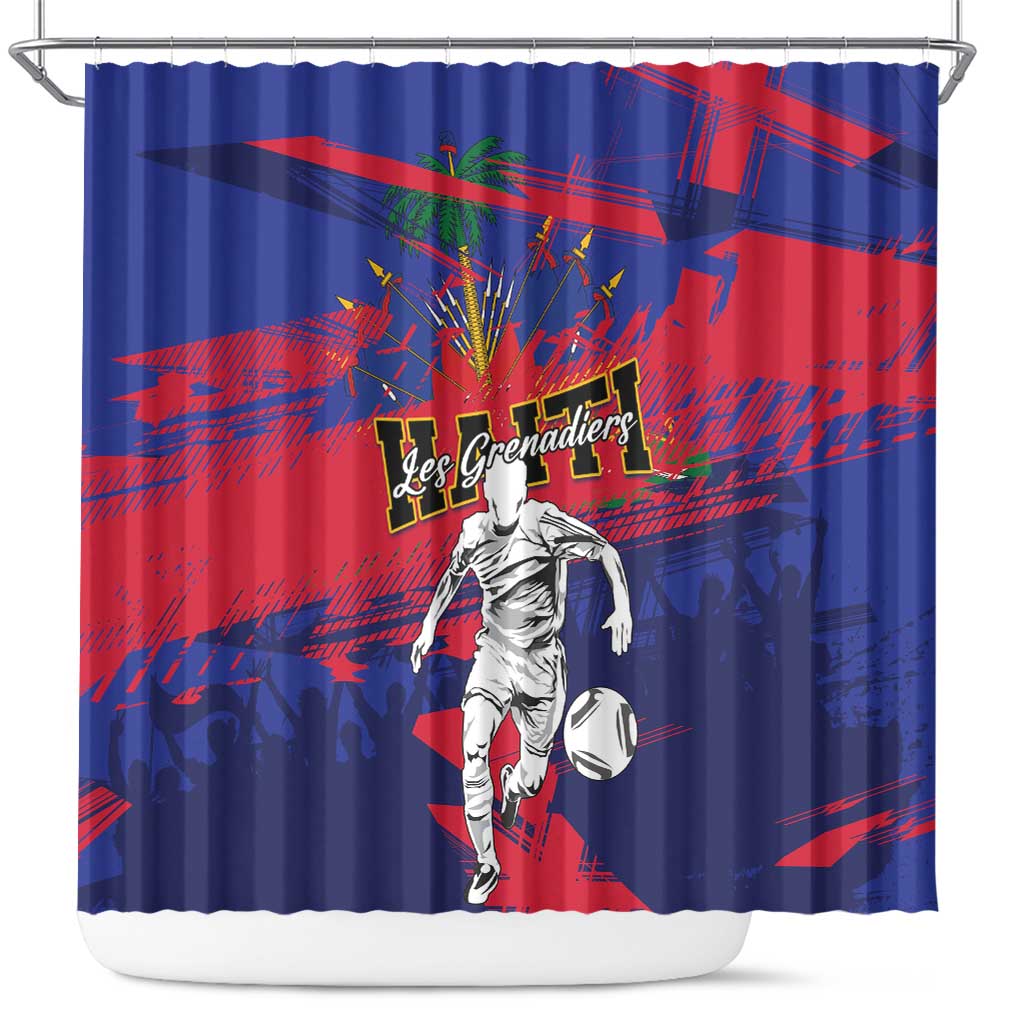 Ekip Foutbol Ayiti 2026 Shower Curtain Haiti Grenadye Alaso - Wonder Print Shop