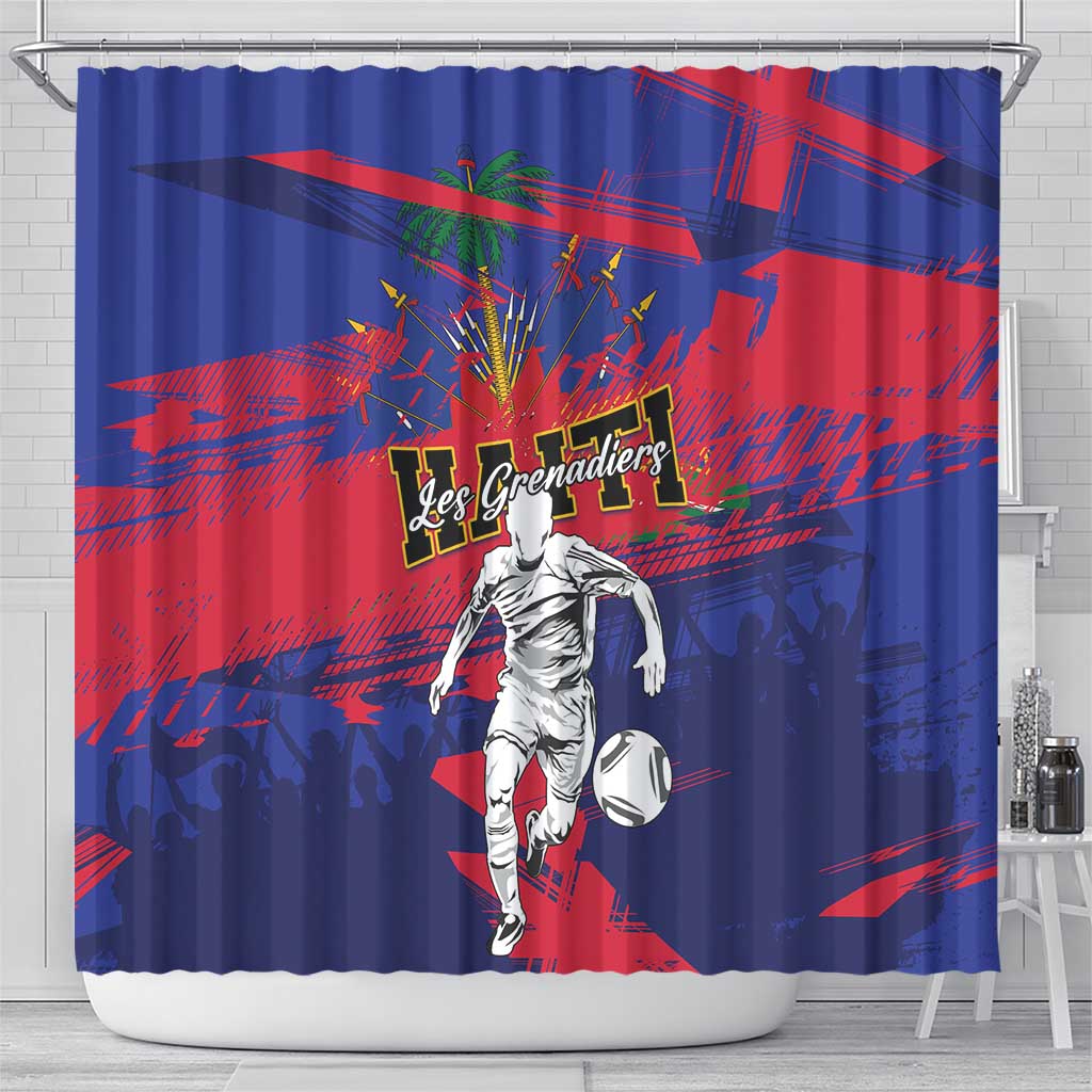 Ekip Foutbol Ayiti 2026 Shower Curtain Haiti Grenadye Alaso - Wonder Print Shop