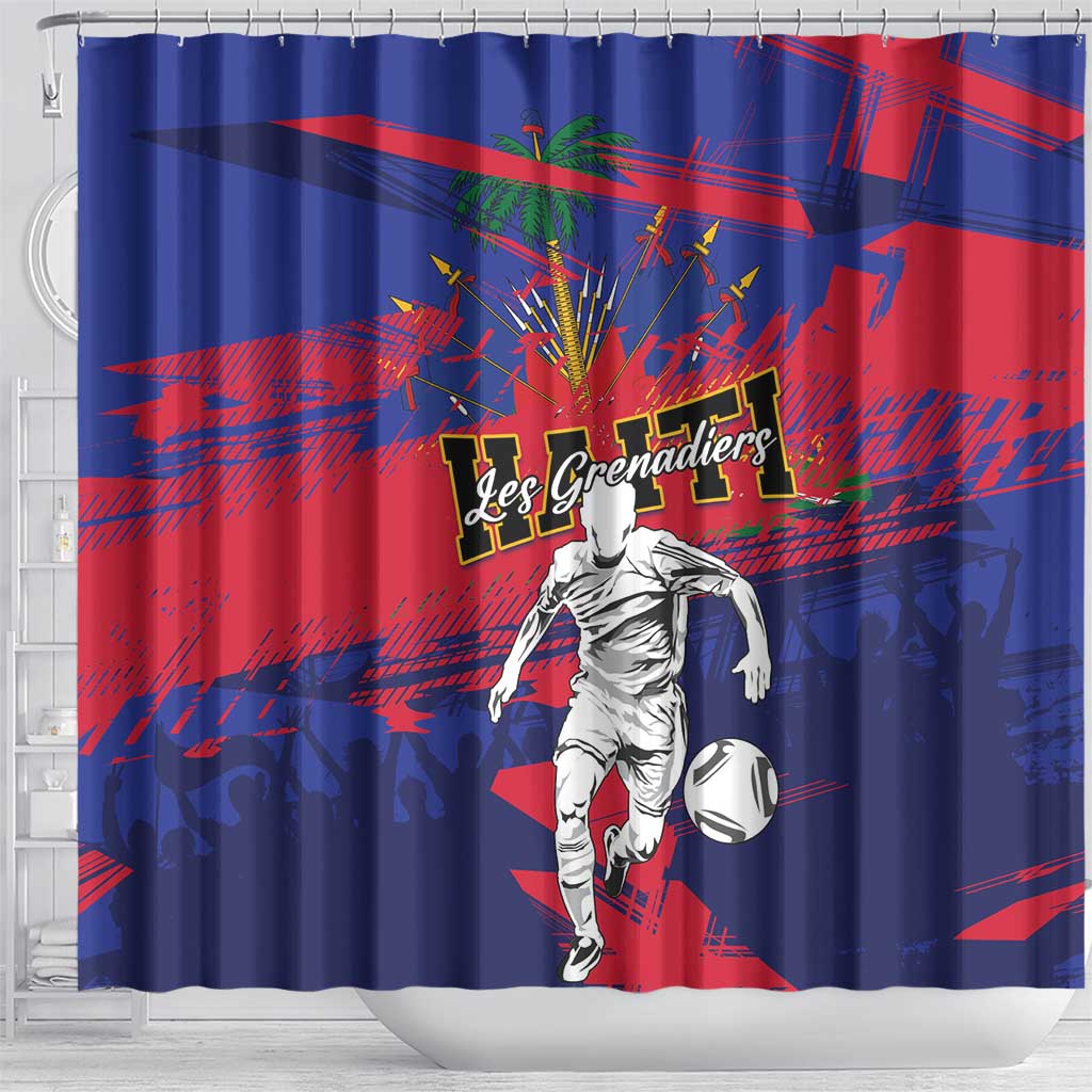 Ekip Foutbol Ayiti 2026 Shower Curtain Haiti Grenadye Alaso - Wonder Print Shop