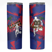 Custom Ekip Foutbol Ayiti 2026 Skinny Tumbler Haiti Grenadye Alaso - Wonder Print Shop