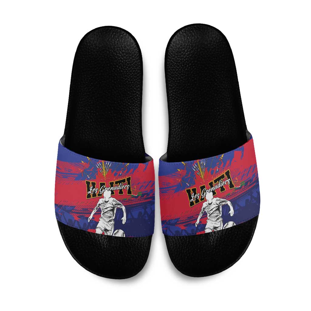 Ekip Foutbol Ayiti 2026 Slide Sandals Haiti Grenadye Alaso - Wonder Print Shop