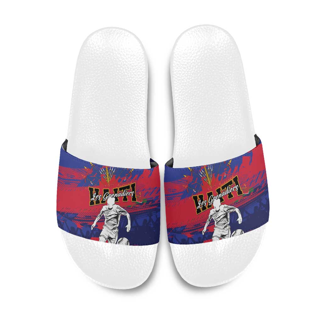 Ekip Foutbol Ayiti 2026 Slide Sandals Haiti Grenadye Alaso - Wonder Print Shop