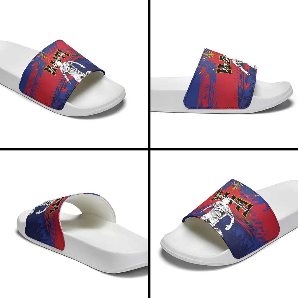 Ekip Foutbol Ayiti 2026 Slide Sandals Haiti Grenadye Alaso - Wonder Print Shop