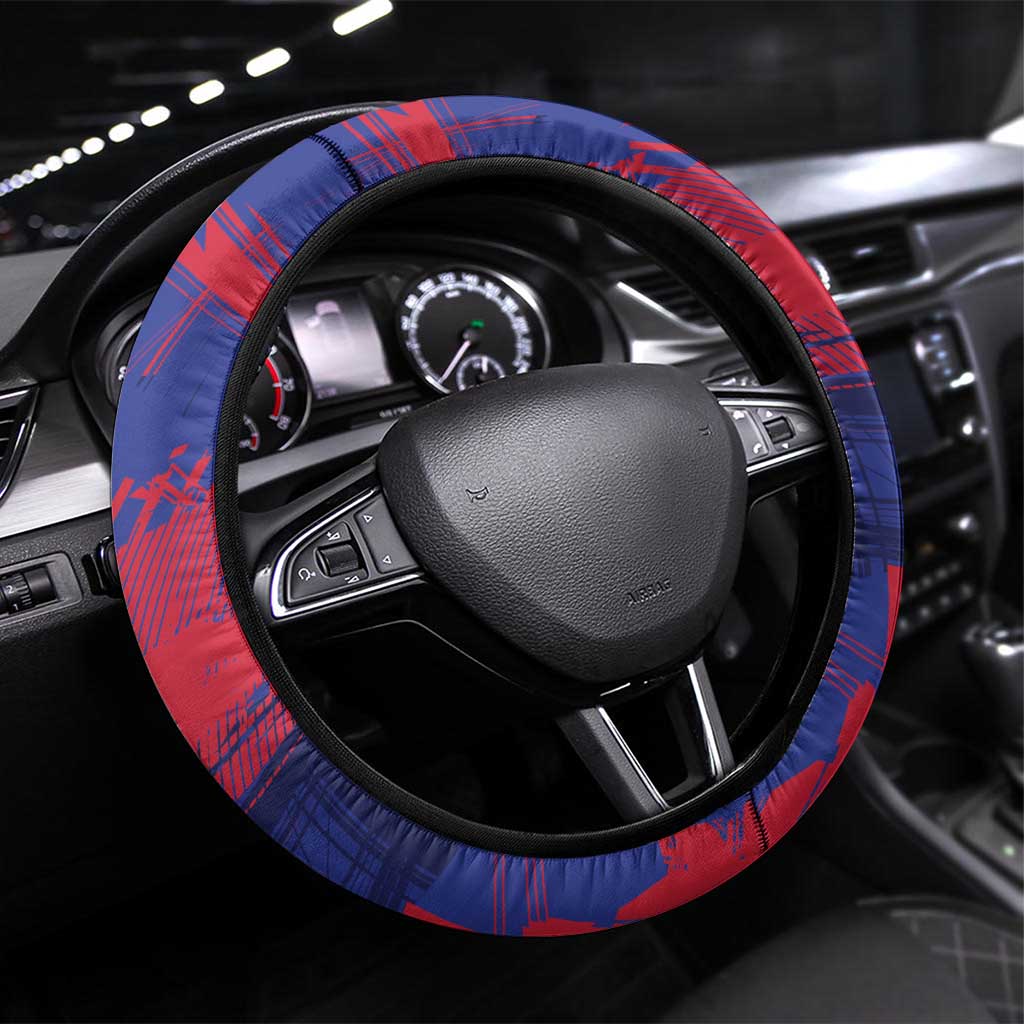 Ekip Foutbol Ayiti 2026 Steering Wheel Cover Haiti Grenadye Alaso - Wonder Print Shop