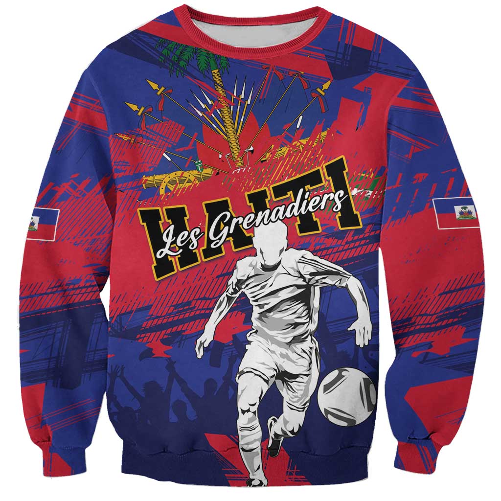 Custom Ekip Foutbol Ayiti 2026 Sweatshirt Haiti Grenadye Alaso - Wonder Print Shop