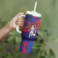Custom Ekip Foutbol Ayiti 2026 Tumbler With Handle Haiti Grenadye Alaso - Wonder Print Shop