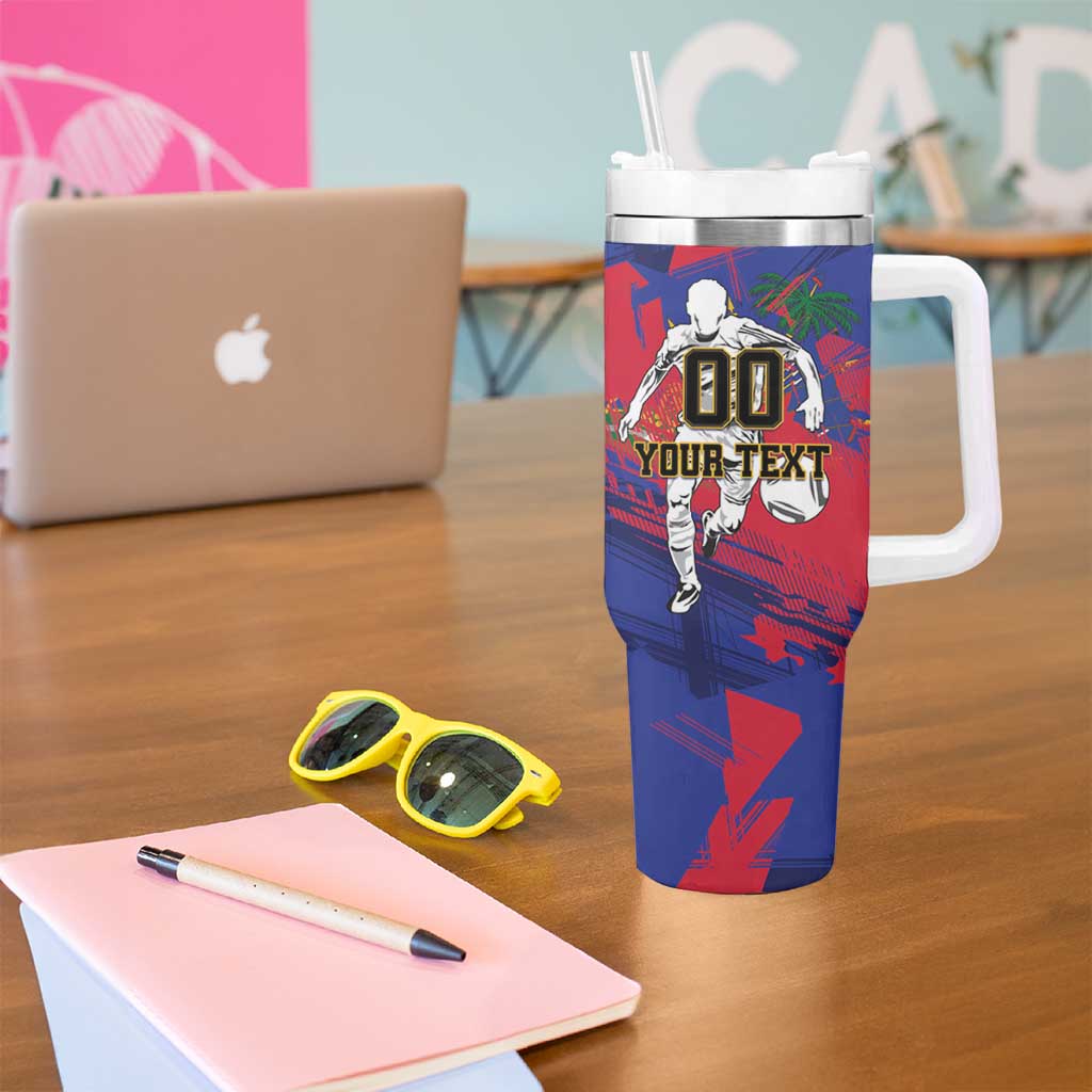 Custom Ekip Foutbol Ayiti 2026 Tumbler With Handle Haiti Grenadye Alaso - Wonder Print Shop