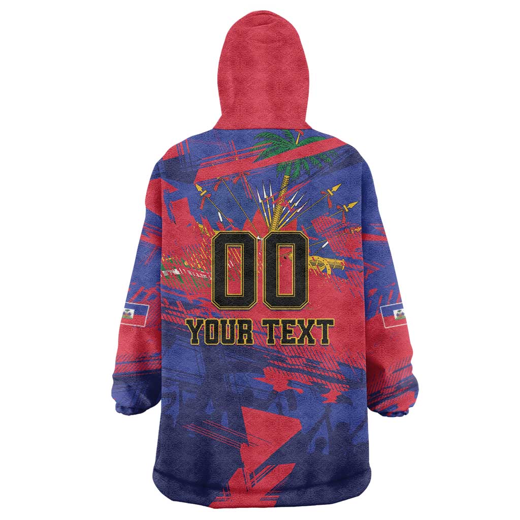 Custom Ekip Foutbol Ayiti 2026 Wearable Blanket Hoodie Haiti Grenadye Alaso - Wonder Print Shop