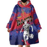 Custom Ekip Foutbol Ayiti 2026 Wearable Blanket Hoodie Haiti Grenadye Alaso - Wonder Print Shop