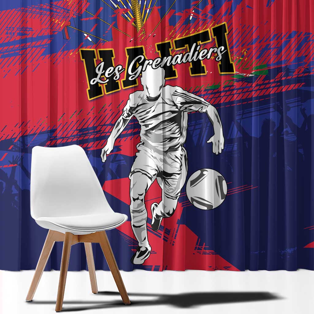 Ekip Foutbol Ayiti 2026 Window Curtain Haiti Grenadye Alaso - Wonder Print Shop