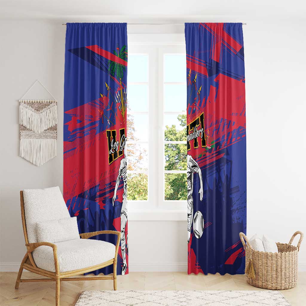 Ekip Foutbol Ayiti 2026 Window Curtain Haiti Grenadye Alaso - Wonder Print Shop