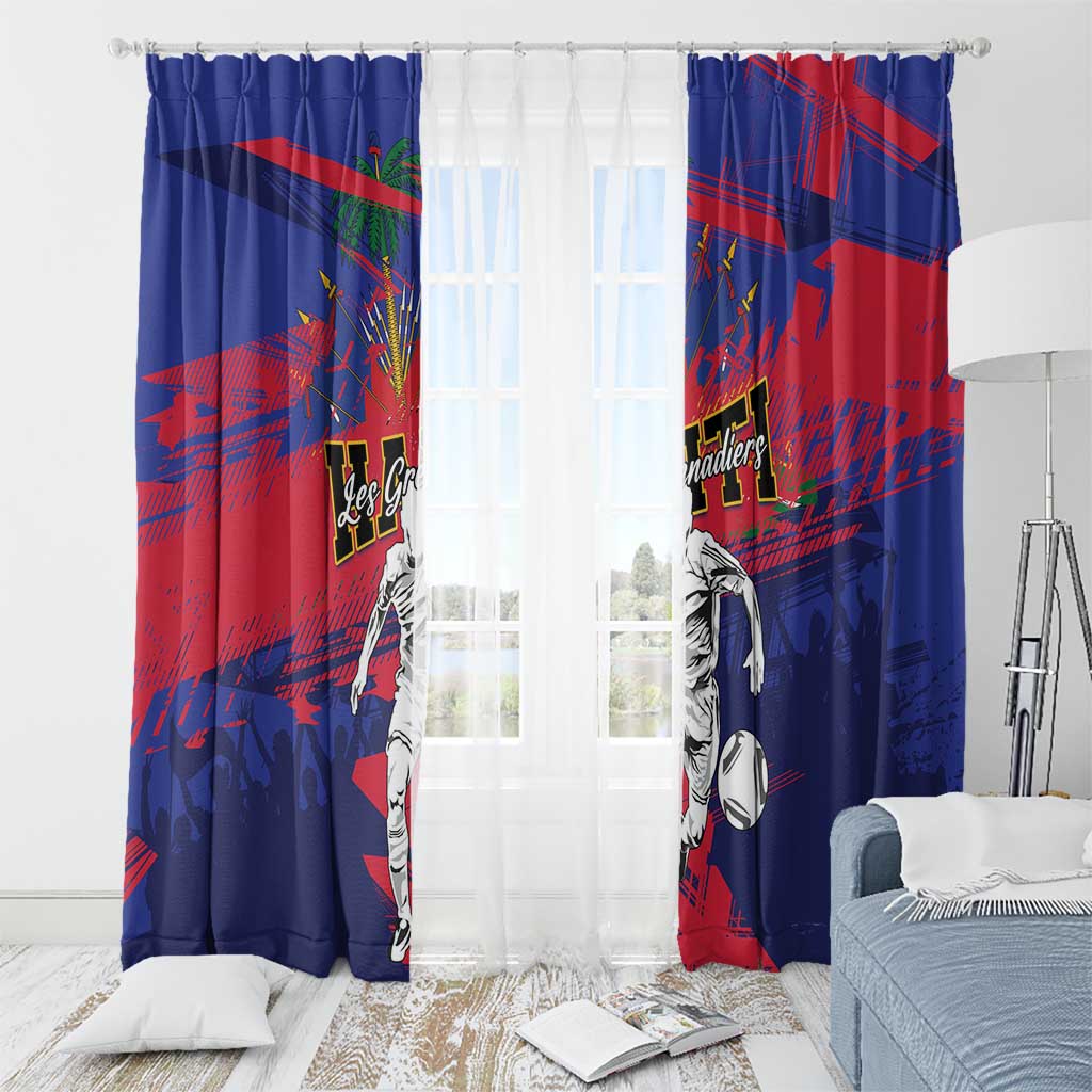Ekip Foutbol Ayiti 2026 Window Curtain Haiti Grenadye Alaso - Wonder Print Shop