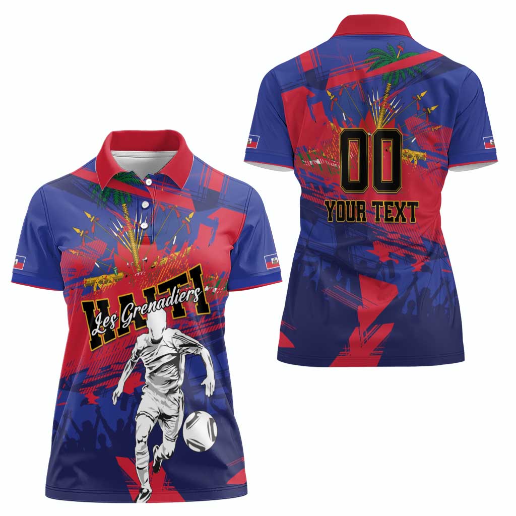 Custom Ekip Foutbol Ayiti 2026 Women Polo Shirt Haiti Grenadye Alaso - Wonder Print Shop