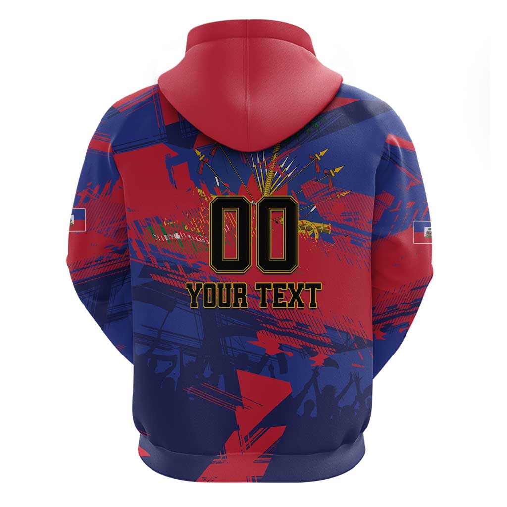 Custom Ekip Foutbol Ayiti 2026 Zip Hoodie Haiti Grenadye Alaso - Wonder Print Shop