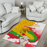 Myanmar Independence Day Area Rug Brahmadesh Kanote Pattern - Wonder Print Shop