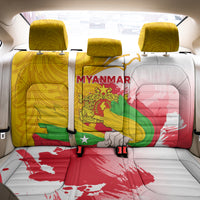 Myanmar Independence Day Back Car Seat Cover Brahmadesh Kanote Pattern - Wonder Print Shop