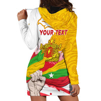 Myanmar Independence Day Hoodie Dress Brahmadesh Kanote Pattern - Wonder Print Shop