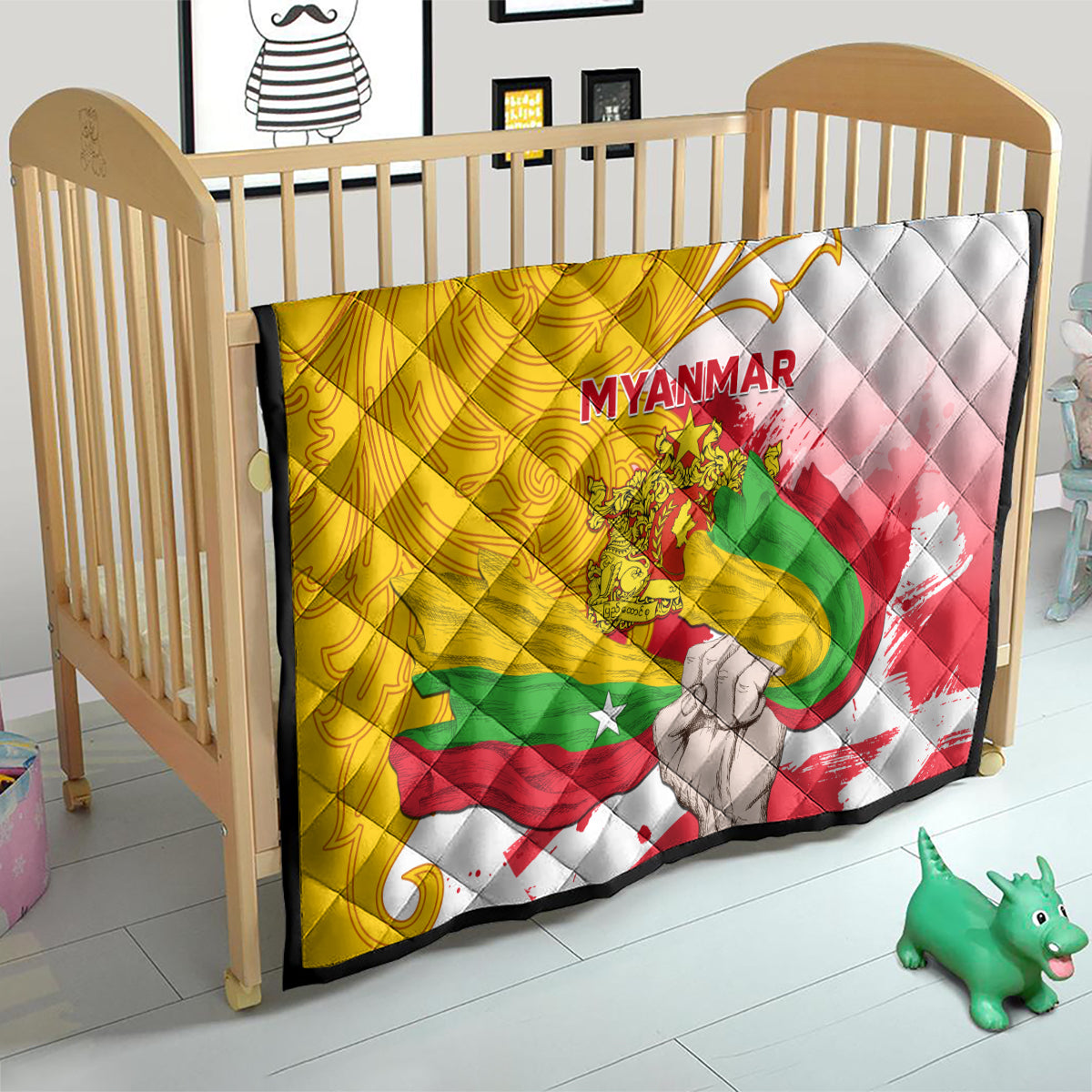 Myanmar Independence Day Quilt Brahmadesh Kanote Pattern - Wonder Print Shop