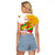 Myanmar Independence Day Raglan Cropped T Shirt Brahmadesh Kanote Pattern - Wonder Print Shop
