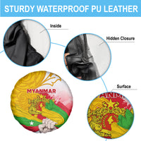 Myanmar Independence Day Spare Tire Cover Brahmadesh Kanote Pattern - Wonder Print Shop