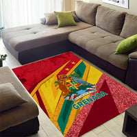Grenada Independence Day Area Rug Gwenad Bougainvillea Sparkle Version - Wonder Print Shop