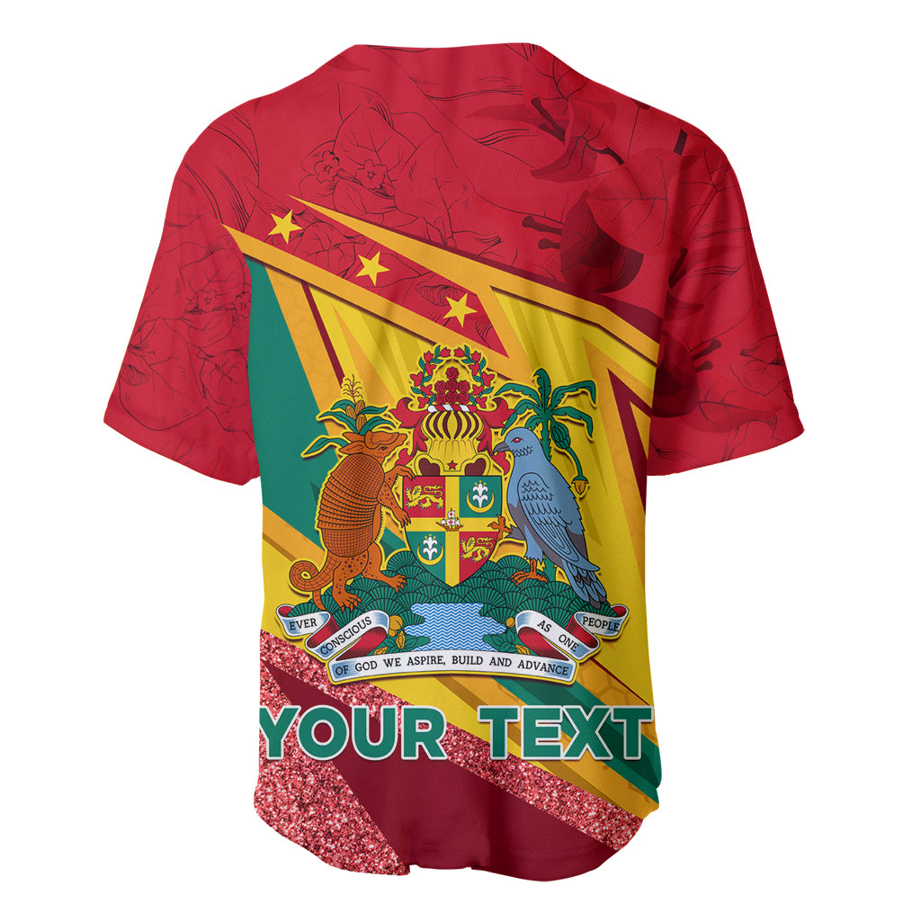Grenada Independence Day Baseball Jersey Gwenad Bougainvillea Sparkle Version - Wonder Print Shop
