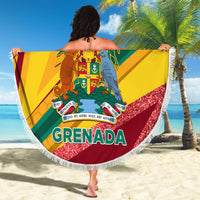 Grenada Independence Day Beach Blanket Gwenad Bougainvillea Sparkle Version - Wonder Print Shop