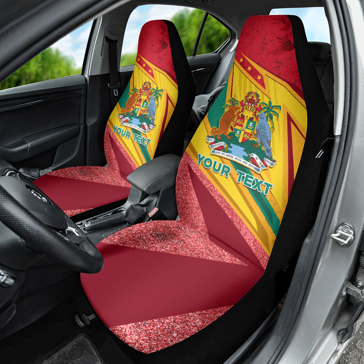 Grenada Independence Day Car Seat Cover Gwenad Bougainvillea Sparkle Version - Wonder Print Shop