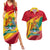 Grenada Independence Day Couples Matching Summer Maxi Dress and Hawaiian Shirt Gwenad Bougainvillea Sparkle Version - Wonder Print Shop