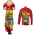 Grenada Independence Day Couples Matching Summer Maxi Dress and Long Sleeve Button Shirt Gwenad Bougainvillea Sparkle Version - Wonder Print Shop