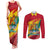 Grenada Independence Day Couples Matching Tank Maxi Dress and Long Sleeve Button Shirt Gwenad Bougainvillea Sparkle Version - Wonder Print Shop