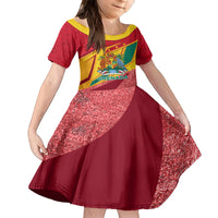 Grenada Independence Day Family Matching Long Sleeve Bodycon Dress and Hawaiian Shirt Gwenad Bougainvillea Sparkle Version - Wonder Print Shop