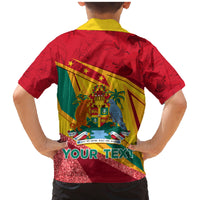 Grenada Independence Day Family Matching Mermaid Dress and Hawaiian Shirt Gwenad Bougainvillea Sparkle Version - Wonder Print Shop