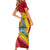 Grenada Independence Day Family Matching Short Sleeve Bodycon Dress and Hawaiian Shirt Gwenad Bougainvillea Sparkle Version - Wonder Print Shop