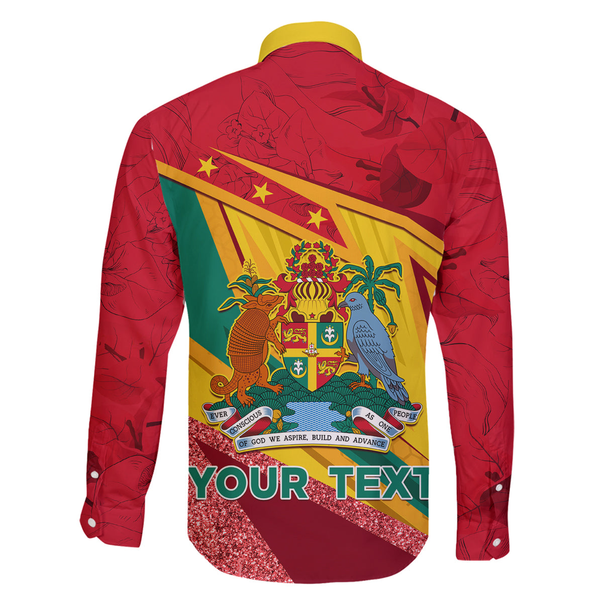 Grenada Independence Day Family Matching Summer Maxi Dress and Hawaiian Shirt Gwenad Bougainvillea Sparkle Version - Wonder Print Shop