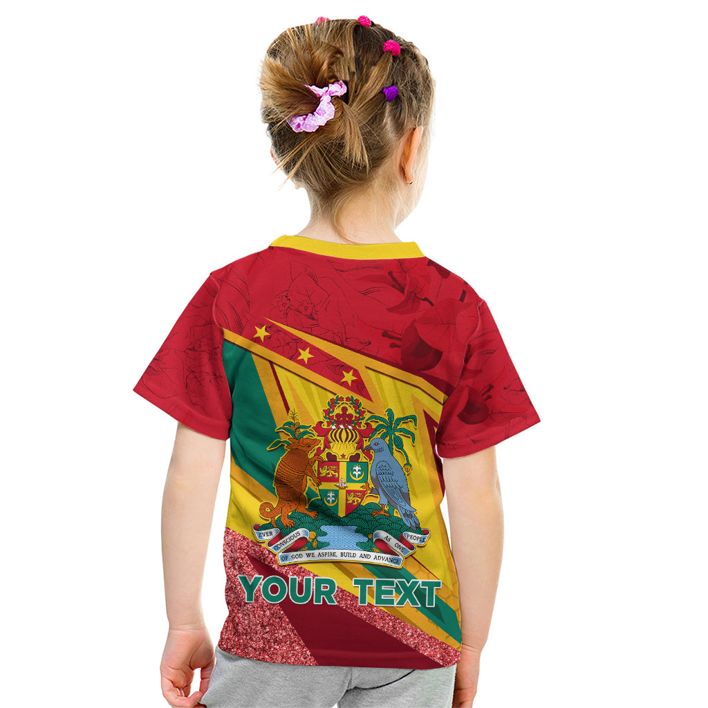 Grenada Independence Day Kid T Shirt Gwenad Bougainvillea Sparkle Version - Wonder Print Shop