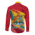 Grenada Independence Day Long Sleeve Button Shirt Gwenad Bougainvillea Sparkle Version - Wonder Print Shop
