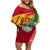Grenada Independence Day Off Shoulder Short Dress Gwenad Bougainvillea Sparkle Version - Wonder Print Shop