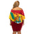 Grenada Independence Day Off Shoulder Short Dress Gwenad Bougainvillea Sparkle Version - Wonder Print Shop
